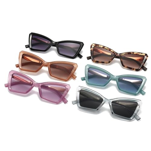 Lunettes de soleil œil de chat rétro bleu thé anti-UV400 pour femme et homme