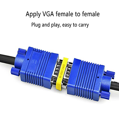 Lnhcaw Vga Connector,Hd New 15 Vga Svga Kvm Three Conversions,Female To Female,Male To Female,Male To Male, Gender Changer Adapter Coupler,Mini Gender Changer (2, Female To Female) #TOP6