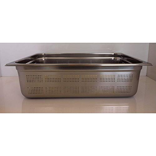 BACINELLA GASTRONORM Inox GN1/1 Misura 530X325 H 150 MM Forata
