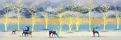 Kit Diamant Peinture Cerf 5D pour Lutter contre le Stress via la Broderie Mosaïque Grand Format