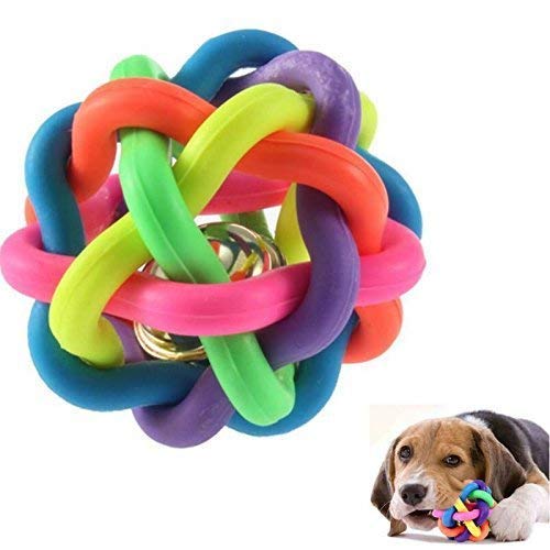 Pet Town Multi Color Ball | Squeaky Rainbow Balls with Bell for Puppy | Kitten| Cat| Dog (Medium) (B0893ZC2VD) Amazon Price History, Amazon Price Tracker