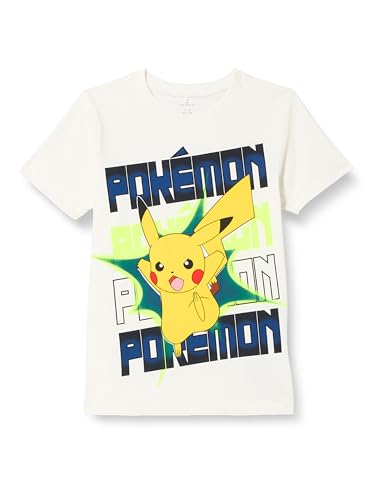 Name It Nkmmaci Pokemon SS Top Noos Bfu Camiseta, Jet Stream, 122/128 cm para Niños