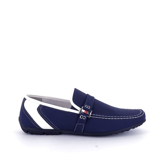 UOMO DESIGN - Mocassin Homme perforé - Vincent II (41, Marine)