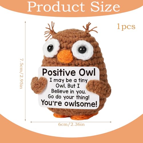 Image of Crochet Toys, Crochet Owl Plush Doll, Handmade Soft Toy for Home Decor, Office Desk Companion, Gift for Friends, Family, Lovers, Handmade Mini Cute Items