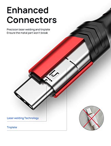 Jsaux Usb-C To Usb A Cable 3.1A Fast Charging [2-Pack 6.6Ft], Usb Type C Charger Cord Compatible With Samsung Galaxy S20 S10 S9 S8 A73 A51 A13, Note 20 10, Lg G8 G7, Ps5 Controller Usb C Charger-Red #TOP7