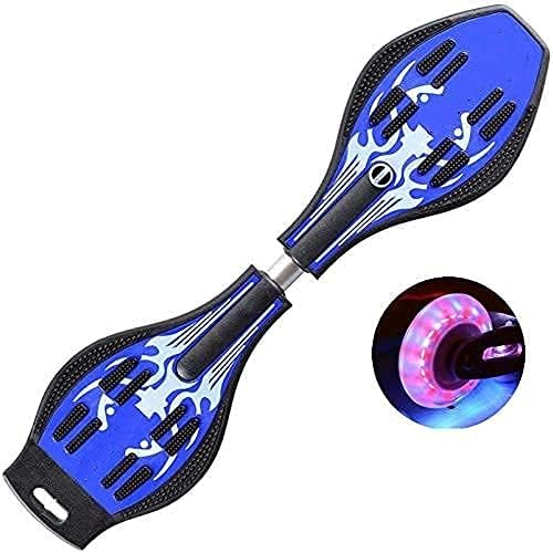Wave Board Ripstick Ripster ; Skate Board with Carry Bag LED Flash Colorful Lights on Wheels (Color and Design be My Vary)