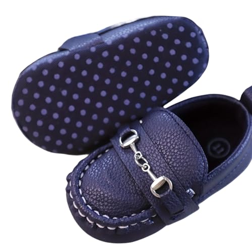 LOGOPLAY Casual Slip On Low Top Loafer Shoes for Baby Boys, Lightweight Comfortable Non Slip Flat Shoes for Indoor Outdoor Walking, Spring Blue4