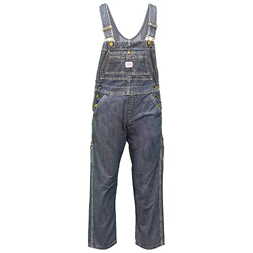 Key Apparel Enzyme Washed Denim Bib Overalls For Women - Work Utility & Safety Overalls & Coveralls - Indigo Blue (14/Regular) #TOP2