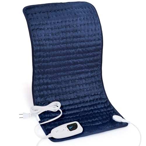 電気ホットマット 一人用ミニホットカーペット 40*76cm 電気毛布 敷きマットとして使用可能 足元暖房 タイマー機能付き 過熱防止 ごろ寝・在宅勤務・テレワークに最適 防寒対策(ダークブルー)の商品画像（Amazon）