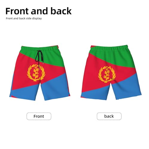Eritrean Flag Youth Beach Pants, Soft and Breathable, with Drawstring Waist, Suitable for Sports and Leisure.2