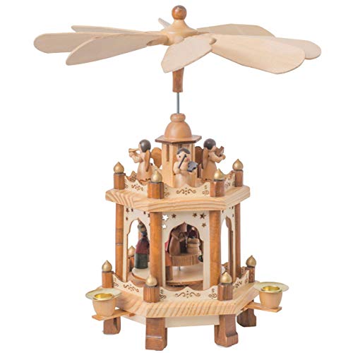 OBC Weihnachtspyramide/Krippeszene mit Heiligen Könige und Engel...