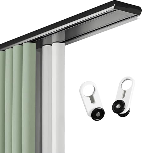 天井カーテンレール、頑丈なダブルカーテンレール、0.6〜6.8m 静音ローラー付き間仕切りロッドレールセット、寝室、リビングルーム、病院用(Black,4.2m(13.8ft))