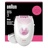 Braun Epilateur Electrique Femme Silk·épil 3, Rose, Sur Secteur, Etanche, Coffret Avec Tête de Rasage et Sabot Tondeuse, 3 032