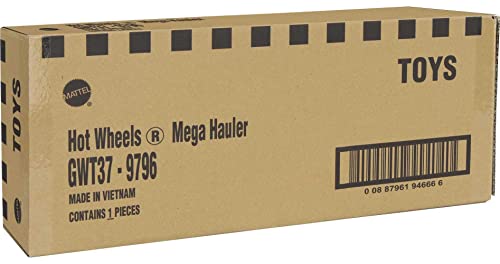 Hot Wheels Camión Transportador de coches de juguete regalos para niños y niñas mayores a 5 años, Transparente