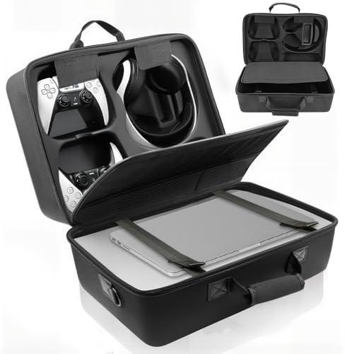 Maleta Rigida para Transporte Ps5, Compatível com Bolsa Mochila Transporte PS5 E Acessórios, Case Maleta Estojo para Controle PS5, Travel Backpack Compatible with Console Protective Carrying Cas