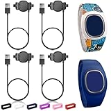 ZOOROO 4 Pack Magic Band Charger Compatible with Disney-Magic Band Plus, 3.3ft Replacement Charger Only Compatible with Disney-MagicBand+, Black
