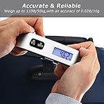 travel inspira Luggage Scale, Portable Digital Hanging Baggage Scale for Travel, Suitcase Weight Scale with Rubber Paint, 110 Pounds, Battery Included - Image 3