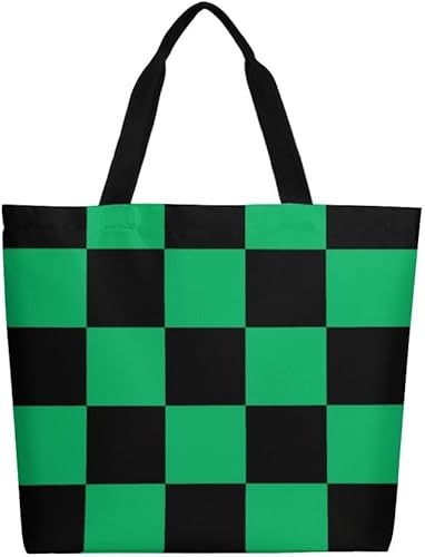 Bolsa de lona – Bolso de hombro casual grande para mujer – Bolsa reutilizable para la playa y compras para exteriores