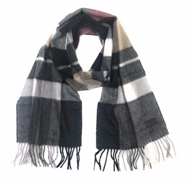 Hickey Freeman Patterned 100% Cashmere Scarf for Men