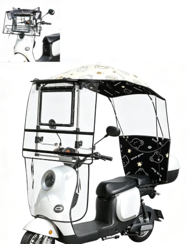 Foldable Scooter Canopy With Clear Curtain
