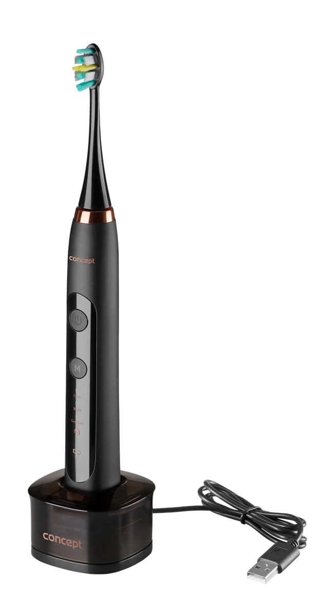 Concept ZK7011 - Spazzolino sonico con custodia da viaggio, colore: Nero