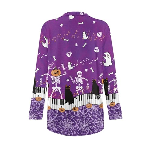 Image of Forchrinse Red Ladybug Cardigan for Women Causal Long Sleeve Open Front Cardigans Sweater Fashion 2024 Fall Coat with Pockets