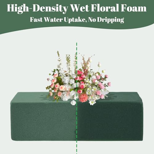 Floral Foam Bulk 30Pcs Green Flower Foam Blocks Wet Dry Foam by Sileasncei - Image 4