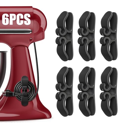 Image of Cord Organizer for Appliances,Cord Wraps for Electrical Cords,6 Pack Stick- Winder for Kitchen Appliances, Compatible with Mixer, Coffee Maker, Blender, Air Fryer,Kitchen Appliance Cord Organizer