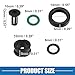 A ABSOPRO Fuel Injector O Rings Seals No.06164P8EA00 with Micro Filters Fuel Injector Repair Kit for Honda Odyssey Pilot 2001-2004 Rubber Black (Set of 6)