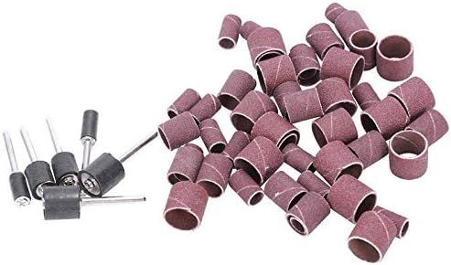 ABST51466 Abrasive 51Pc Drum Sanding Kit - Fits for Dremel - Includes Rubber Drum Mandrels - 1/2 3/8 & 1/4 Inch - (Type: Red/Other)