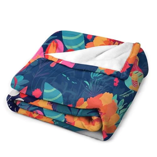 Couverture climatisation canapé et grand jeté de lit style fleur - 5