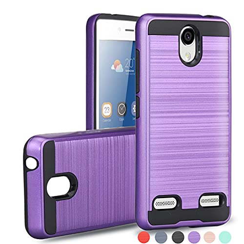 Ayoo:ZTE Blade L7 Case,ZTE Blade L7 Phone Case,ZTE Blade A320 Case,ZTE Blade A320 Phone Case,Brushed Texture Full-Body Shockproof Protective Case for ZTE Blade L7-ZS Purple
