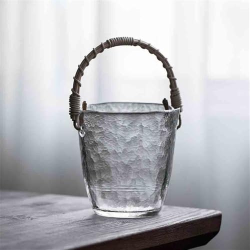 Cubo de champán portátil de vidrio fino para servir frutas y licores 7