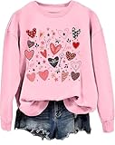 Sweat-shirt de Saint-Valentin en forme de cœur mignon, sweatshirts de Saint-Valentin pour femmes, sweat-shirt de Saint-Valentin en forme de cœur d'amour, rose, M