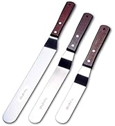 Cake Icing Spatulas for Baking or Frosting, 6 8 10 Inch Stainless Steel Pallet Knife for Decorati...