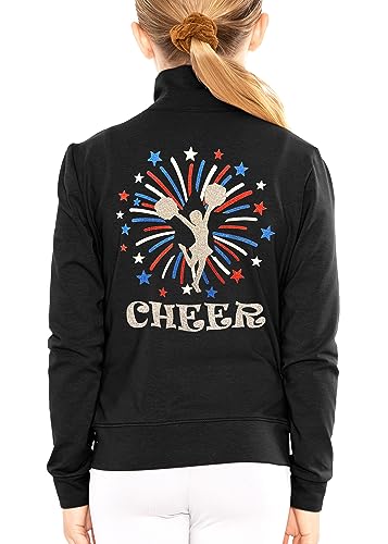 Image of STRETCH IS COMFORT Girls & Women's Jacket | Techno Stretch Cheer Sparkle No-Flake Glitter & Fun Prints | YXS - A4XL
