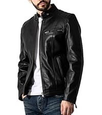 Amazon | [Liugoo Leathers] 本革 WING-NECK シングルライダース