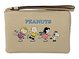 COACH X Peanuts Corner Zip Wristlet With Snoopy And Friends Motif