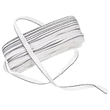 Alipis Nastro per Coda di Libro 100 M in Poliestere Bianco e Nero Fascette per Legatoria F...