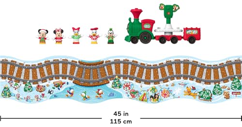 Fisher-Price Little People Disney Jr Musical Christmas Train Toy | Playset & 5 Figures Incl Mickey & Minnie, 45-inch Playmat, Toddlers & Kids Ages 18+ Months (Amazon Exclusive) - image 6