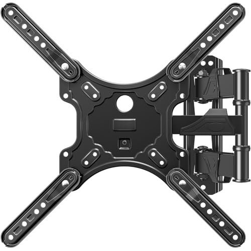 MOUNTUP Full Motion TV Wall Mount for Most 26-60 Inch TVs, Max VESA 400x400mm Wall Mount TV Bracket with Swivel Tilting Extension Level Adjustment for LED LCD Flat Curved TVs Up to 77 LBS, MU0018