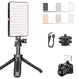 Lampe Vidéo, 120LEDs Lampe à Selfie Portable pour Caméra CRI 95+ 2500 9000K Batterie Rechargeable de 3000mAh, de Caméra Portable pour Vlogging, Photographie, Vidéoconférence