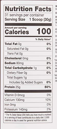 Amazon Elements Grass-Fed 100% Whey Protein Isolate Powder, Unflavored, 2.05 lbs (31 Servings) (Packaging may vary) - Thumbnail 2