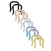 SCERRING 316L Surgical Steel U-Shaped Nose Ring Septum Piercing Hanger Retainer 16g 10PCS - Style 1#