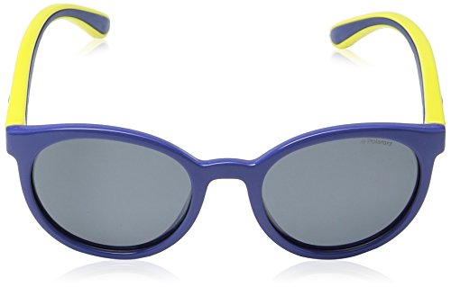 Polaroid Sunglasses PLD 8014/S Oval Sunglasses, Blue/Polarized Gray Blue Mirrored, 46mm, 18mm2