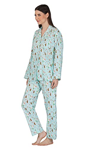 Image of Safeera Cotton Floral Printed 2 Piece Night Suit Top & Pajama Set for Women & Girls