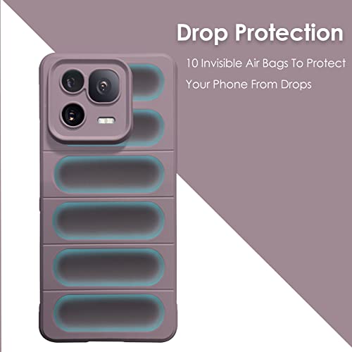 Image of A rtistque Liquid TPU Silicone Matte Shockproof Flexible with Camera Protection Soft Back Cover Case for Xiaomi 13 Pro 5G - Purple