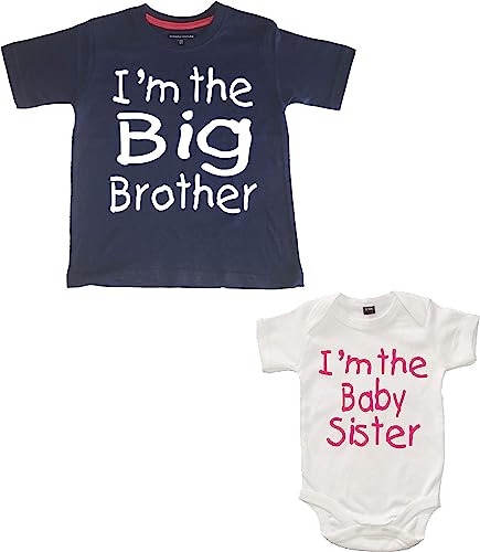Ensemble t-shirt 5-6 ans et body 6-12 mois Edward Sinclair I'm the Big Brother