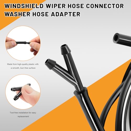 Fkewp 30 PCS Windshield Wiper Hose Connectors, I-Type Y-Type T-Type Car Windscreen Water Washer Pipe Adapter Kit, Fluid Hose Connector for Most Vehicle Windshield Washer Tubing - Thumbnail 3