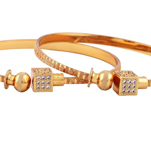 Set Of 2 Traditional 18k Plated Bracelets